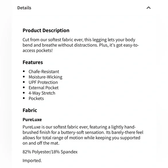 NWT- Fabletics PureLuxe HW Pocket Full length Leggings -FAIRWAY (27” inseam) - Picture 12 of 12